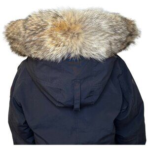 Genuine Coyote Fur Ruff Collar Trim Canada Goose with Button Loops 24 inch US